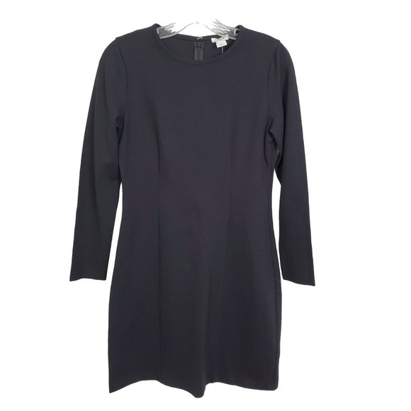 J. Crew Dresses & Skirts - J Crew NWT Size 4 Dress Ponte Knit Shaped Fit Long Sleeve Round Neck Black